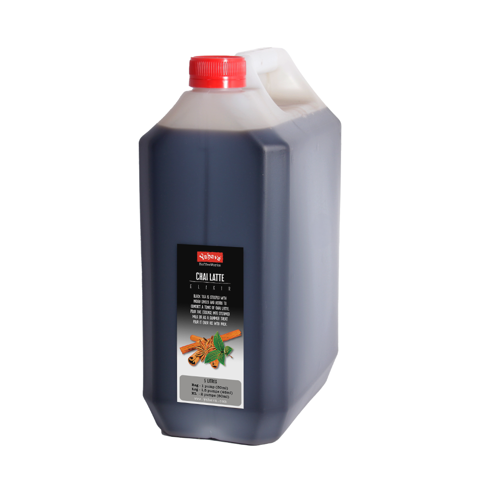 Large container of Yahava Chai Latte Elixir 