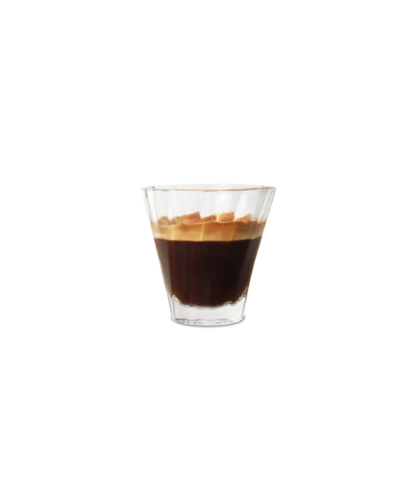 traditional macchiato in a glass 