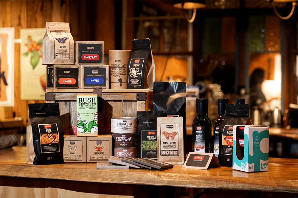 A range of Yahava products including tea, coffee, essences & elixirs. 